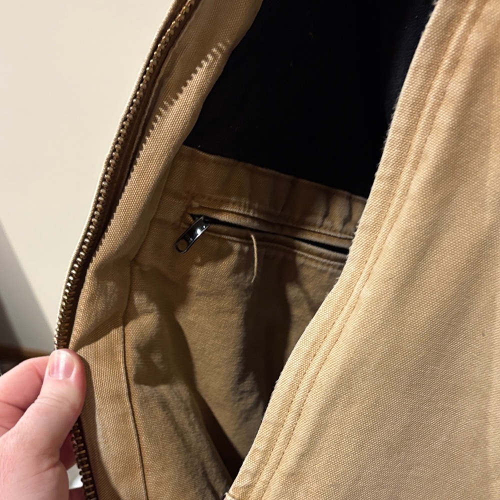 Carhartt Men's Tan Hooded Jacket 2XL Tall - Picture 8 of 9